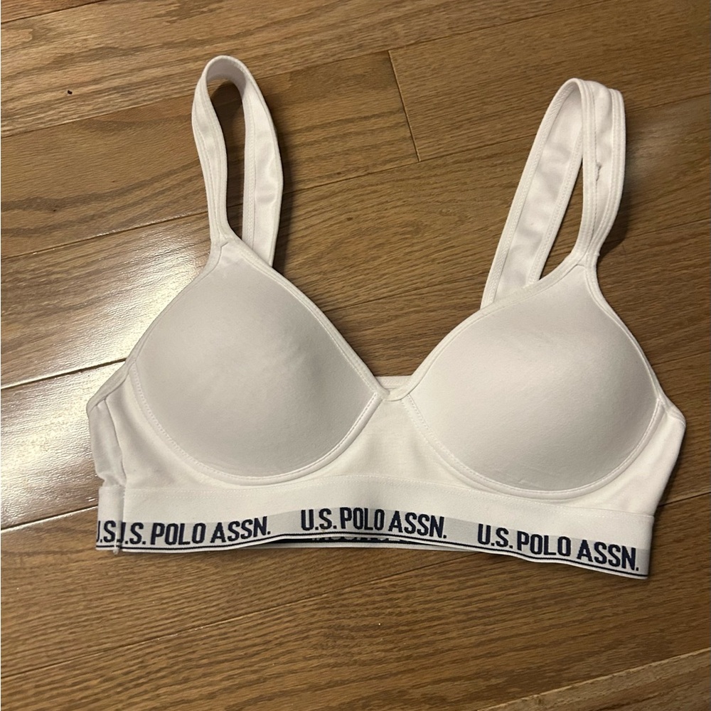 U.S. Polo Assn. Women's White Bra